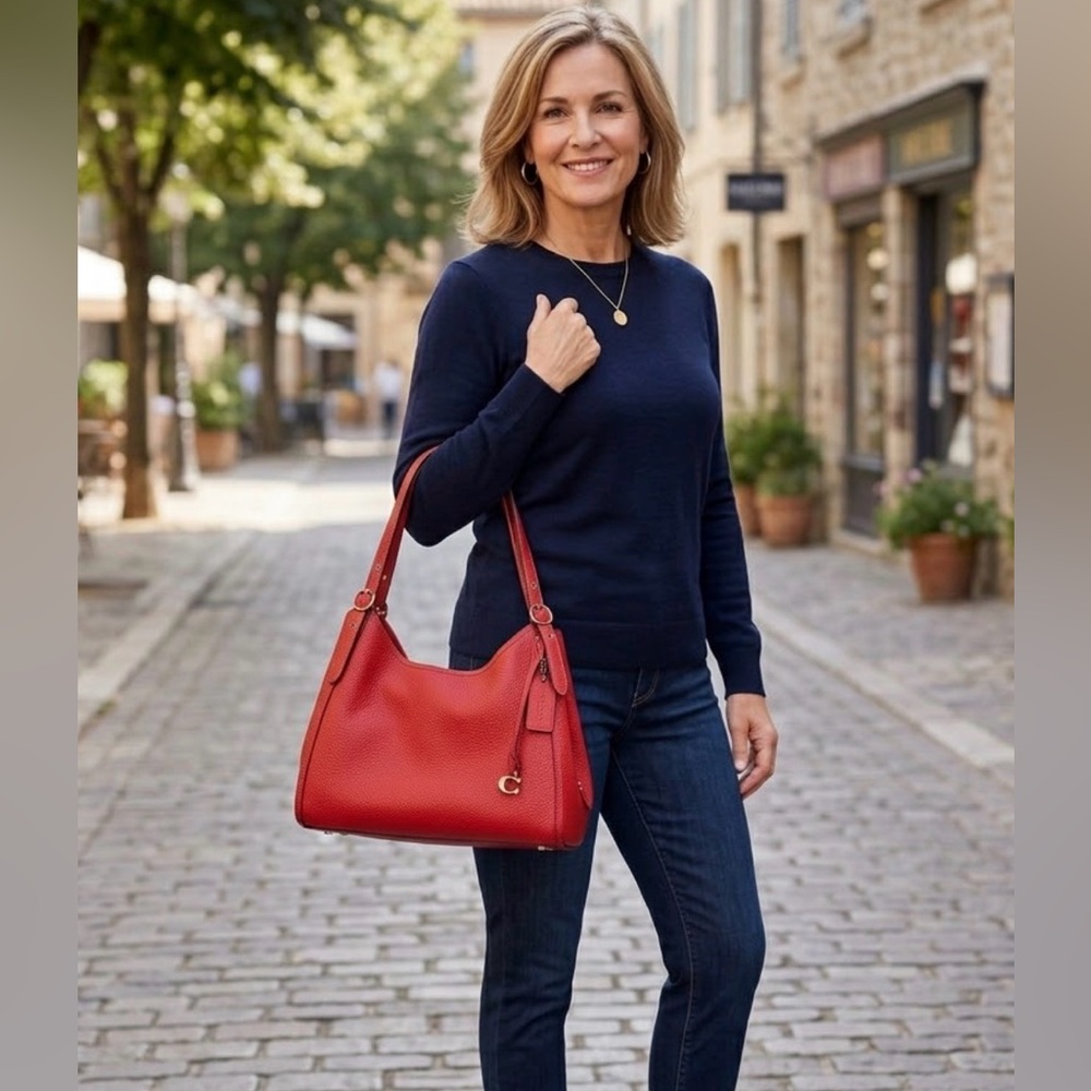 NWT Coach Vibrant Red Shoulder Bag